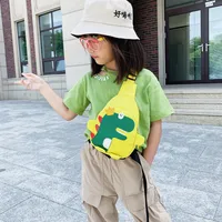 Children's Cartoon Chest Bag Cute Little Dinosaur Cartoon Crossbody Shoulder Bag Lightweight Fashion Change Fashion Waist Bag Wholesale main image 4