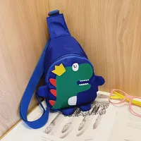 Children's Cartoon Chest Bag Cute Little Dinosaur Cartoon Crossbody Shoulder Bag Lightweight Fashion Change Fashion Waist Bag Wholesale sku image 4