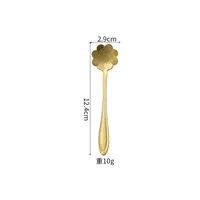 Stainless Steel Cherry Blossom Spoon Household Creative New Style Gold Long Handle Ice Spoon Coffee Mixing Spoon Dessert Spoon Tableware Wholesale sku image 12