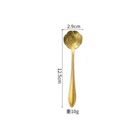 Stainless Steel Cherry Blossom Spoon Household Creative New Style Gold Long Handle Ice Spoon Coffee Mixing Spoon Dessert Spoon Tableware Wholesale sku image 13