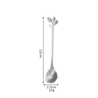 Stainless Steel Cherry Blossom Spoon Household Creative New Style Gold Long Handle Ice Spoon Coffee Mixing Spoon Dessert Spoon Tableware Wholesale sku image 9