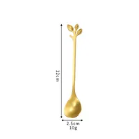 Stainless Steel Cherry Blossom Spoon Household Creative New Style Gold Long Handle Ice Spoon Coffee Mixing Spoon Dessert Spoon Tableware Wholesale sku image 20