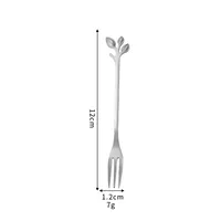 Stainless Steel Cherry Blossom Spoon Household Creative New Style Gold Long Handle Ice Spoon Coffee Mixing Spoon Dessert Spoon Tableware Wholesale sku image 10