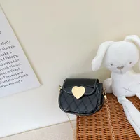 New Cartoon Children's Bag Mini Western Style Six-color Peach Heart Girl's Bag Cute Toddler Shoulder Bag sku image 1