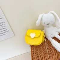 New Cartoon Children's Bag Mini Western Style Six-color Peach Heart Girl's Bag Cute Toddler Shoulder Bag sku image 2