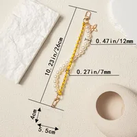 Xiao Xiang Style Pickup Chain Mobile Phone Lanyard Short Wrist Hanging Chain High-end Pearl Beaded Pendant Strong Universal Hanging Ornaments main image 4