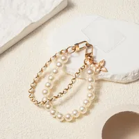 Xiao Xiang Style Pickup Chain Mobile Phone Lanyard Short Wrist Hanging Chain High-end Pearl Beaded Pendant Strong Universal Hanging Ornaments sku image 3