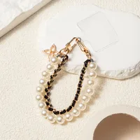 Xiao Xiang Style Pickup Chain Mobile Phone Lanyard Short Wrist Hanging Chain High-end Pearl Beaded Pendant Strong Universal Hanging Ornaments sku image 4