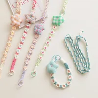 Hot Sale Small Daisy Flower Mobile Phone Pendant Bohemian Holiday Style Mobile Phone Hanging Chain Wrist Band main image 1