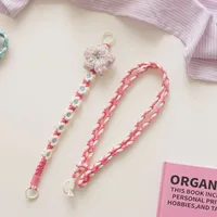 Hot Sale Small Daisy Flower Mobile Phone Pendant Bohemian Holiday Style Mobile Phone Hanging Chain Wrist Band main image 3