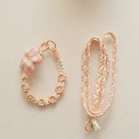 Hot Sale Small Daisy Flower Mobile Phone Pendant Bohemian Holiday Style Mobile Phone Hanging Chain Wrist Band sku image 2