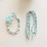 Hot Sale Small Daisy Flower Mobile Phone Pendant Bohemian Holiday Style Mobile Phone Hanging Chain Wrist Band sku image 4