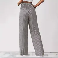 Europe And The United States  Foreign Trade Women's Clothing Explosions Independent Station    Striped Casual Pants Straight Pants main image 2