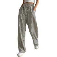 Europe And The United States  Foreign Trade Women's Clothing Explosions Independent Station    Striped Casual Pants Straight Pants main image 4