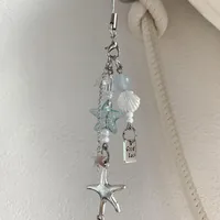 [Gift Of The Sea] Starfish Ccd Lanyard Hand-made Beaded Self-made Girl Heart Ins Mobile Phone Chain Goo-Ben Pendant main image 1