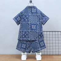 Boys' Summer Short-sleeved Suit  New Baby Online Popular Casual Clothes Children's Holiday Style Shirt Three-piece Set main image 3