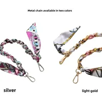 Bag With Silk Scarf Replacement Underarm Bag With Mobile Phone Hanging Chain Bag With Shoulder Strap Short Metal Chain Bag Strap main image 5