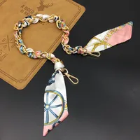 Bag With Silk Scarf Replacement Underarm Bag With Mobile Phone Hanging Chain Bag With Shoulder Strap Short Metal Chain Bag Strap sku image 1