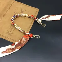 Bag With Silk Scarf Replacement Underarm Bag With Mobile Phone Hanging Chain Bag With Shoulder Strap Short Metal Chain Bag Strap sku image 2