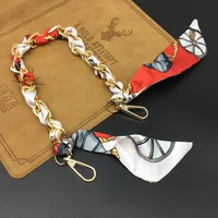 Bag With Silk Scarf Replacement Underarm Bag With Mobile Phone Hanging Chain Bag With Shoulder Strap Short Metal Chain Bag Strap sku image 4