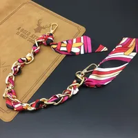 Bag With Silk Scarf Replacement Underarm Bag With Mobile Phone Hanging Chain Bag With Shoulder Strap Short Metal Chain Bag Strap sku image 7