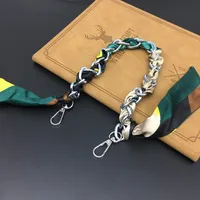 Bag With Silk Scarf Replacement Underarm Bag With Mobile Phone Hanging Chain Bag With Shoulder Strap Short Metal Chain Bag Strap sku image 12