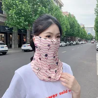 Mask UPF50 Punched New Petal Face Covering Veil Breathable Sunshade Summer Outdoor Sun Protection Veil Mask main image 4