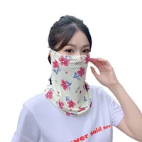 Mask UPF50 Punched New Petal Face Covering Veil Breathable Sunshade Summer Outdoor Sun Protection Veil Mask main image 5