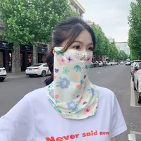 Mask UPF50 Punched New Petal Face Covering Veil Breathable Sunshade Summer Outdoor Sun Protection Veil Mask sku image 1