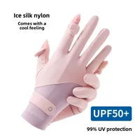 Zhao Dengsheng Sunscreen Gloves Women's Summer Outdoor Sports Non-slip Exposure Finger Touch Screen Flip Cover Ice Silk Thin Riding Gloves main image 1