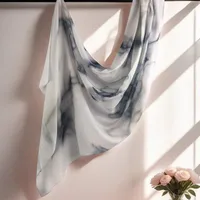 Hot Sale Watercolor Collection Modal Cotton Shawl Satin Printed Scarf Ethnic Head Scarf Women Scarf sku image 4