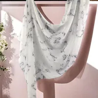 Hot Sale Watercolor Collection Modal Cotton Shawl Satin Printed Scarf Ethnic Head Scarf Women Scarf sku image 6