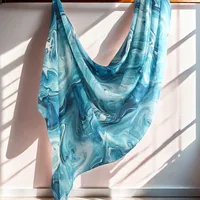 Hot Sale Watercolor Collection Modal Cotton Shawl Satin Printed Scarf Ethnic Head Scarf Women Scarf sku image 9