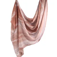 New Watercolor Series Satin Polyester Cotton Shawl Printed Scarf Ethnic Scarf Women Scarf 180*80 sku image 6