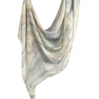 New Watercolor Series Satin Polyester Cotton Shawl Printed Scarf Ethnic Scarf Women Scarf 180*80 sku image 8