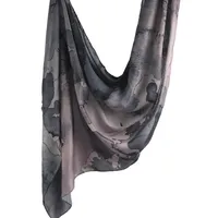 New Watercolor Series Satin Polyester Cotton Shawl Printed Scarf Ethnic Scarf Women Scarf 180*80 sku image 10