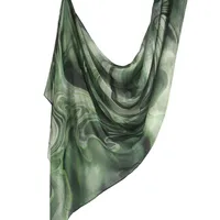 New Watercolor Series Satin Polyester Cotton Shawl Printed Scarf Ethnic Scarf Women Scarf 180*80 sku image 22