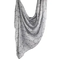 New Watercolor Series Satin Polyester Cotton Shawl Printed Scarf Ethnic Scarf Women Scarf 180*80 sku image 26