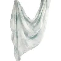 New Watercolor Series Satin Polyester Cotton Shawl Printed Scarf Ethnic Scarf Women Scarf 180*80 sku image 27
