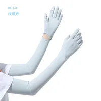 Zhao Dengsheng Sunscreen Gloves Women's Summer Outdoor Sports Non-slip Exposure Finger Touch Screen Flip Cover Ice Silk Thin Riding Gloves sku image 26