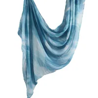 New Watercolor Series Satin Polyester Cotton Shawl Printed Scarf Ethnic Scarf Women Scarf 180*80 sku image 31