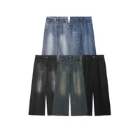 Jie Zhan Men's Wear | Classic Mop Pants  Fall/Winter New Fashion Brand American Street Spray Ma Ji Wash Jeans main image 3