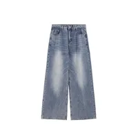 Jie Zhan Men's Wear | Classic Mop Pants  Fall/Winter New Fashion Brand American Street Spray Ma Ji Wash Jeans sku image 4