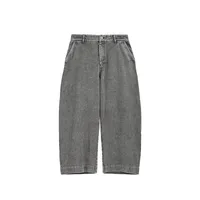 Inf Men's Wear | Washed And Distressed Denim Pants  Autumn And Winter New American Trendy Brand Washed Loose Floor Mopping Pants sku image 3