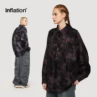 INF Men's Wear | Dirty Dyed Plaid Shirt  Fall/Winter New Waste Soil Wind Dirtyfit Loose Plaid Shirt main image 1