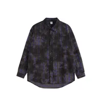 INF Men's Wear | Dirty Dyed Plaid Shirt  Fall/Winter New Waste Soil Wind Dirtyfit Loose Plaid Shirt sku image 2