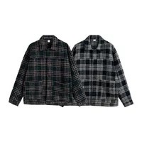 Inf Men's Wear | Woolen Jacket Jacket  Autumn And Winter New Trendy Brand Retro Plaid Plaid Loose Casual Shirt main image 3