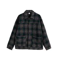 Inf Men's Wear | Woolen Jacket Jacket  Autumn And Winter New Trendy Brand Retro Plaid Plaid Loose Casual Shirt sku image 1