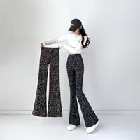 Leopard Print Flared Pants Shark Pants High Waist Micro Horn Slimming Fashion Women's Pants main image 3
