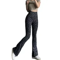 Leopard Print Flared Pants Shark Pants High Waist Micro Horn Slimming Fashion Women's Pants main image 5
